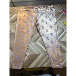 Disney World 50th Anniversary Mickey EARidescent Leggings Rose Gold WMNS 3XL NWT